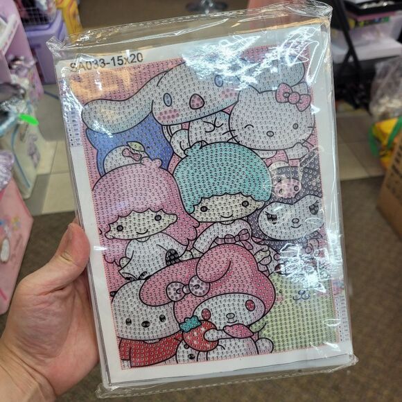 Brand New DIY Hello Kitty & Friends Diamond Beads Art With Frame - Picture 2 of 9
